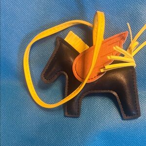 Elegant Black and Orange Horse Key Holder